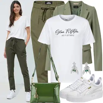 Outfity pro zábavu Svatba s Bílá/Krémová Kožené tenisky/Teniska teddy/Úzká teniska/Nízká Teniska/Teniska na platformě Only, Zelená Kruhová/Pecka/Sponka do ucha/Visací temu "Perfektní pro jaro"Look: Bar, Křest, Pohřeb, Koncert, Biřmování, Galavečer, Škola, Svatba, Zvláštní příležitosti, Nový Rok, Matriční Úřad