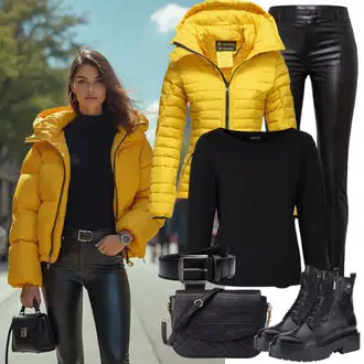 Outfity na zimu s Černá Kalhoty z Umělé Kůže/Legíny Kožený Vzhled/Kožený Legíny/Vinylový Legín/Kožená Kalhoty/Skinny Kalhoty JdY "Perfektní pro jaro"