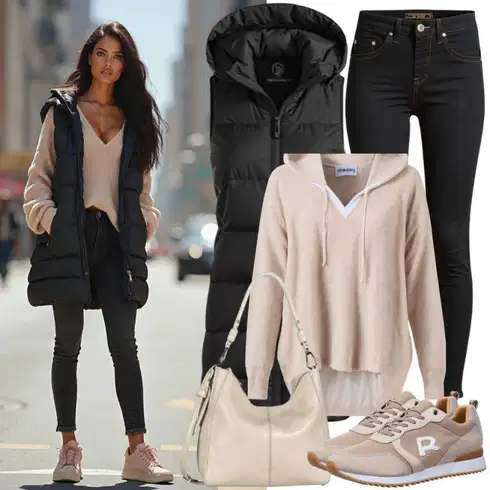 Kombinace Černá Vest bez Rukávů/Prošitý Prslušenství/Dlouhá Vest/Puffer Vest/Peřová Vest/Krátká Vest Vila