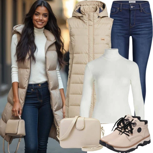 Kombinace Khaki/Béžová/Hnědá/Zlatý Peřová Vest/Lehký Prslušenství/Puffer Vest/Obracející se Vest/Dlouhá Vest/Prošitý Prslušenství Noisy may