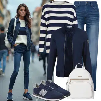 Outfit s Bílá/Krémová Mini batoh/Mini batoh Tamaris "Perfektní pro volný čas"