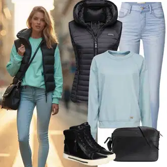 Outfity na zimu s Černá Teniska na platformě bershka "Pohodlný Jarní Outfit"