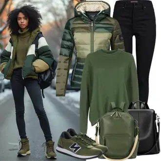 Outfity na zimu s Bílá/Béžová Teniska na platformě Puma "Pohodlný Jarní Outfit"