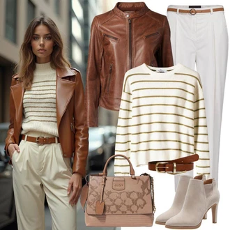 Vysoké Podpatky Outfit s Bílá/Béžová/Khaki Klasická Kozačka/Kozačka Na Podpatku/Kozačka po Kolena/Dlouhá Kozačka/Špičatá Kozačka nly by nelly "Pohodlný Jarní Outfit"