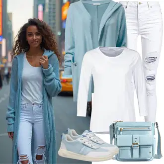 outfit mit Bela/Krem Usnjena Jakna/Ženske 7/8 Kavbojke/Gležnarji/Capri Kavbojke/Odrezane Kavbojke/Girlfriend Kavbojke/Kavbojka z Nizkim Pasom/Push up Kavbojke/Regular Fit Kavbojke/Ozke Kavbojke/Usnjene Čevlje/Zožene Kavbojke orsay "Pomladanska obleka"