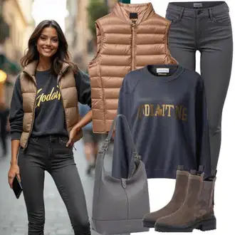 outfit mit Temno Rjava/Rjava/Črna Treking Čevelj/Vodotesen čevelj/Zimske superge/Usnjene moške čevlje/Vodotesen škorenj/Vodoodporni zunanji čevelj/Oblazinjeni škorenj Caterpillar "Pomladni videz"