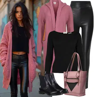 outfit mit Črna Fini Pleteni Pulover/Pulover Carmen/Pulover z Okroglim Izrezom/Preprost Pulover/Pulover iz Kašmirja/Pulover iz Kašmirja/Osnovni Pulover/Pulover z Izrezom/Pleteni Pulover/Termo Pulover/2-v-1 Pulover/Volnen Pulover answear lab "Pomladni videz"