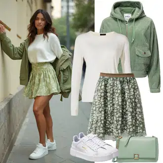 outfit mit Bela Nizki Natikač/Plateau japonka/Cokla/Sandala z visokim gležnjem/Copat/Superge brez vezalk/Poletni Čevelj/Poletne superge Diesel "Pomladni Videz"
