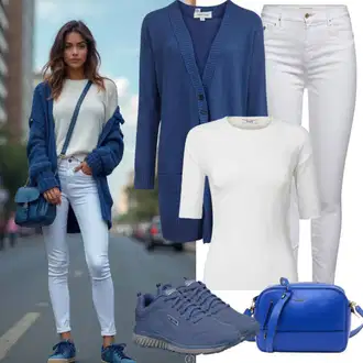 outfit mit Bela/Krem Usnjena Jakna/Ženske 7/8 Kavbojke/Gležnarji/Capri Kavbojke/Odrezane Kavbojke/Girlfriend Kavbojke/Kavbojka z Nizkim Pasom/Push up Kavbojke/Regular Fit Kavbojke/Ozke Kavbojke/Usnjene Čevlje/Zožene Kavbojke orsay "Popolno za pomlad"