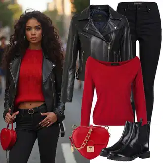 Metal outfit mit Črna Usnjena Jakna/Chelsea Škornj/Ravni Gležnjar/Plato-Sneaker/Gumijasti Gležnar Puma "Popolno za pomlad"Look: Metal, Mokrega videza, Unisex, Modna, Gotika, Prevelik, Transparent, Glamurozno, Eleganten, Estetski, Klasična, Lev