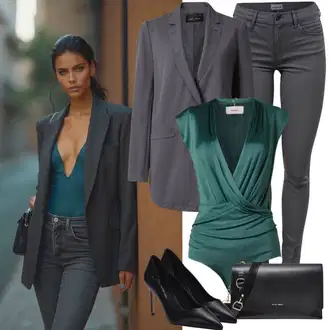 klasický Outfit sa Siva/Svjetlosiva Čizma do Gležnja/Kožna Jakna/Traperice s Prorezom/Mom Jean/Sužene Traperice/Termo Traperice/Traperice Slim Kroja/Girlfriend Traperice/High Waist Traperice/Ženske Traperice 7/8 Dužine/Skraćene Traperice/Capri Traperice Only "Proljetna odjeća"Look: Stil, Rap, Boja, cool, Vanjski, Običan, klasický, Old Money, Prekrasan