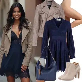 Outfit sa Smeđa/Bež/Kaki Prijelazna Jakna/Motociklistička jakna/Jakna s Patentnim Zatvaračem sa strane/Kožna Jakna Jakna od Umjetne Kože/Kožna Jakna/Kožna Bomber Jakna VERO MODA "Proljetni izgled"
