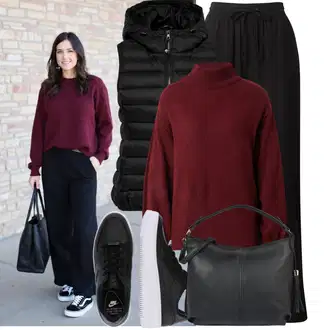 Outfit sa Crna Paperbag Hlača/Relax hlače/Palazzo Hlača/Lanene Hlače/Tradicionalna Hlača/Baggy Hlače/Hlača za Plažu/Hlače od muslina/Slinky Hlača VERO MODA "Lijepi proljetni outfit"