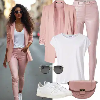 Outfit sa Krem/Bijela Majica za plažu/Majica za plažu/Predimenzionirana majica/Top za plažu/Tunika za Plažu/Pulover za plažu DAY BIRGER ET MIKKELSEN "Slobodno vrijeme Outfit"