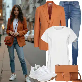Ležerne kombinacije Vjenčanje sa Bijela/Krem Tenisica s platformom/Kožna tenisica/Tanka tenisica/Teddy tenisica/Niska Tenisica Only "Stilski izgled za slobodno vrijeme"Look: Vjenčanje, Sprovod, Škola, Potvrda, Krštenje, Koncer, Gala