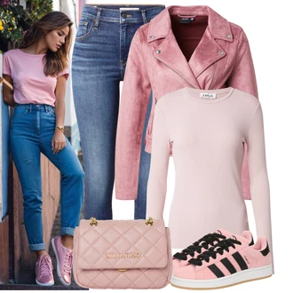 Outfit sa Plava/Tamnoplava/Svjetloplava Kožna Jakna/Čizma do Gležnja/Slip-on Traperice/Skraćene Traperice/Traperice Slim Kroja/Kožne Cipele/High Waist Traperice/Push-up Traperice/Muška Kožna Jakna/Capri Traperice/Zimska jakna/Ženske Traperice 7/8 Dužine levi's ® "Savršen za proljeće"