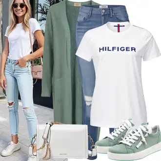 Kombinacije za zgodne žene Škola sa Neon boje/Zeleno Kardigan s podignutim ovratnikom denim culture, Plava/Tamnoplava Kožna Jakna/Kožne jakne/Traperice s Rupom/Traperice s Prorezom/Push-up Traperice/Čizma do Gležnja levi's ®, Zeleno/Tamnozelena/Svjetlosiva/Siva Tenisica s platformom/Ljetna tenisica/Kožna tenisica/Skate cipela/Niska Tenisica/Tanka tenisica/Vintage tenisica Adidas Originals "Street Style Outfit"Look: dan na plaži, Valentinovo, Elektro, Zumba, Rave, Škola, Rođendan, Koncer, 18. rođendan