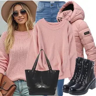 Zima outfit mit Črna Superga Zimske superge/Zimski gležnjar/Škornj za Sneg/Oblazinjeni škorenj/Zimski škornj iz jagnječje kože primohurt "Trendovski zimski videz"