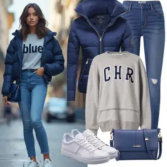 outfit mit Temno modra Napihnjena Jakna/Kratka Jakna/Box jakna/Jakna 2v1/Crop Jakna/Trajnostna Jakna/Prehodna Jakna/Puhovka/Zimska Jakna/Prešita Jakna/Obrnljiva Jakna The North Face "Udoben Pomladni Outfit"