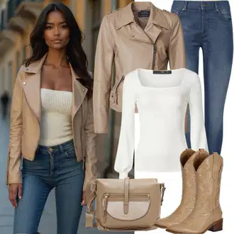 outfit mit Črna/Škrlatna/Zelena/Bela Pulover z Izrezom/Fini Pleteni Pulover/Slap Izrez Pulover/Pulover z Okroglim Izrezom answear lab "Udobna Pomladna Oblačila"