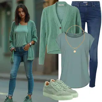 outfit mit Rumena Nakit Ogrlica/Fine verižica tous "Vsakdanja obleka"