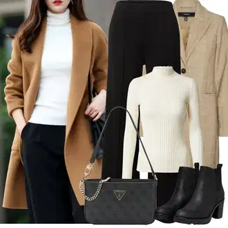 Outfit s Černá Kotníková Bota s Podšívkou/Chelsea Boty/Kožená kotníková bota/Gumová Kotníková Bota/Kožená bunda Only "Zimní Outfity"