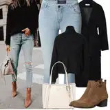 Béžové kozačky outfity image