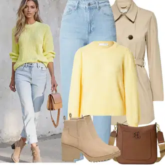 Vysoký Pas Outfit s Světle modrá Boyfriend Džínové kalhoty/Mom Jean/Zužující se Džíny/Zkrácené Džíny/Džíny s Rozparkem/High Waist Džínové Kalhoty/Rovná Džína/Girlfriend Džíny/Vintage džíny/Dad Džíny VERO MODA "Zimní Outfity"