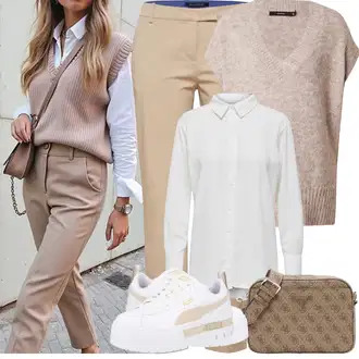 Kombinacije za zimu Culotte sa Bež/Kaki/Smeđa Hlače s Prorezom/Paperbag Hlača/Bengalke Hlače/Uske Hlača/Boyfriend Hlače/Hlača od Odijela/Ležerna Hlača/Skinny Hlače/Hlača od Kepera/Ravna Hlača Marc O'Polo "Zimske Odjeće"