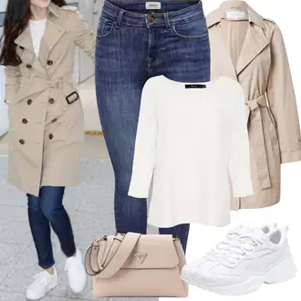 Outfit s Bílá/Krémová Sport Bota na fitness/Tréninková bota/Tenisová bota/Běžecká bota/Gymnastická bota Puma "Zimní Outfity"