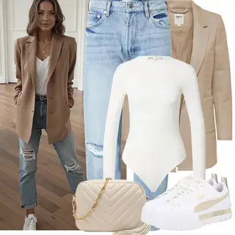 Kombinacije za zimu Vjenčanje Nevesta sa Siva/Bež/Bijela Niska Tenisica/Tenisica s platformom Puma "Zimske Odjeće"Look: Rođendan, Vjenčanje, Koncer, Škola, Sprovod