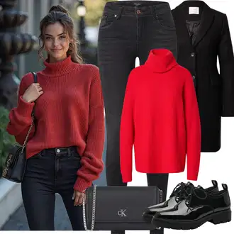 Outfit sa Crna Sako Kaput/Prijelazni Kaput/Vuneni Kaput/Midi Kaput/Kaput od Kašmira/Vuneni kaput/Frak Kaput/loden kaput/Usko Krojena Kaputa/Scuba Kaput guido maria kretschmer women "Zimske Odjeće"