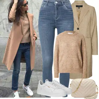 Outfity na zimu s Bílá/Béžová Teniska na platformě Puma "Zimní Outfity"