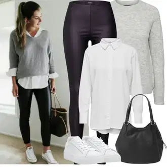 Mokri izgled Outfit sa Crna/Kaki/Tamnozelena/Tamnosiva Tajice od Vinila/Tajice Kožnog Izgleda/Kožne Tajice/Hlače od Umjetne Kože/Treggings/Tajice s Prorezom Object "zimski outfit"Look: Mokri izgled, Old Money, Besprijekorno, Vanjski, Techno, Rap