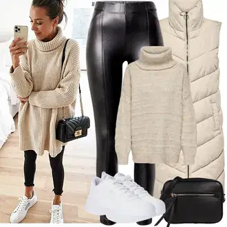 Outfit s Bílá/Krémová Sport Tréninková bota/Gymnastická bota/Běžecká bota/Tenisová bota/Bota na fitness Puma "Zimní Outfity"