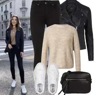 Outfity na zimu s Bílá/Béžová Teniska na platformě Puma "Zimní Outfity"