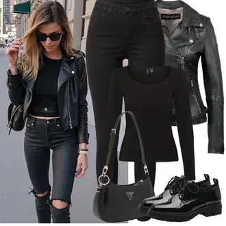 Kombinacije za zimu Vintage sa Crna/Narandžasta/Crvena Torba Za Preko Ramena/Torba preko ramena/Torba za pisma/Mala Torbica/Torbica Guess "Zimske Odjeće"Look: Premium, Vintage, Metal, Elegantan, Ured, cool