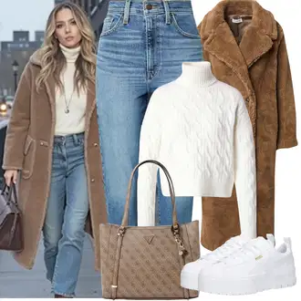 Kombinacije s "mom" trapericama Stil sa Plava/Svjetloplava Mom Jean/High Waist Traperice/Dad Traperice/Sužene Traperice/Traperice s Prorezom/Skraćene Traperice/Čizma do Gležnja/Ženske Traperice 7/8 Dužine/Girlfriend Traperice/Vintage traperice levi's ® "Zimske Odjeće"