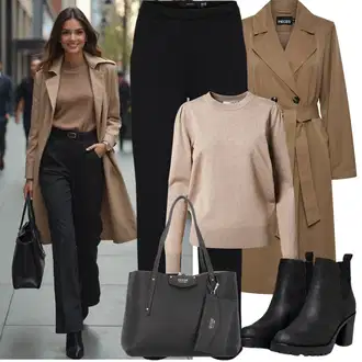 Kombinacije za zimu Culotte sa Crna Poslovna Hlača/Hlače s 5 Džepom/Boyfriend Hlače/Bengalke Hlače/Hlača od Odijela/Ravna Hlača/Udobna Hlača/Jersey Hlača/Duga Hlača/Uske Hlača VERO MODA "Zimske Odjeće"
