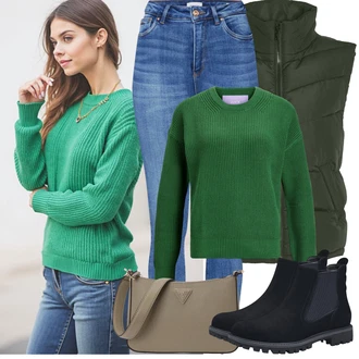 Outfity na zimu s Modrá/Světle modrá Motorkářské Džíny/Termální Džíny/Zkrácené Džíny/Push up Džín/Dámské Džíny s Délkou 7/8/Kožená Pánská Bund/Kotníková Bota/High Waist Džínové Kalhoty/Navlékací džíny/Kožená bunda/Kožené Boty/Zimní bunda Only "Zimní Outfity"