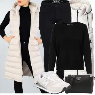Outfity na zimu s Černá Jeggings/Skinny Kalhoty/Džínové Legíny/Tregíny Only "Zimní Outfity"