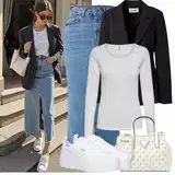 Crni sakoi outfiti image