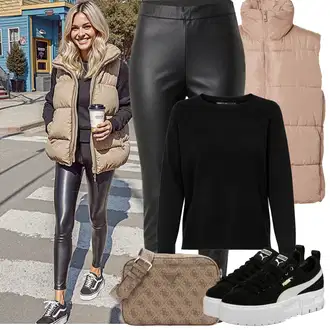 Outfity na zimu s Černá Teniska Zimní Tenisky/Skate Bota/Nízká Teniska/Teniska na platformě/Letní Tenisky Puma "Zimní Outfity"