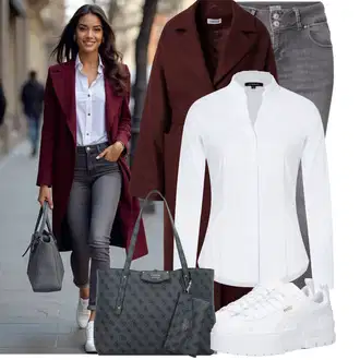 Outfity na zimu s Šedá/Světle šedá/Tmavě šedá Slim Fit Džíny/Kožená bunda/Kožené Boty/Push up Džín/Zimní bunda/Džíny s Nízkým Sedem/Džín s Nízkým Pasem LTB "Stylový zimní outfity"