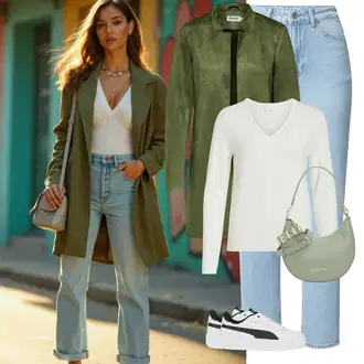 Vysoký Pas Outfit s Světle modrá Boyfriend Džínové kalhoty/Mom Jean/Zužující se Džíny/Zkrácené Džíny/Džíny s Rozparkem/High Waist Džínové Kalhoty/Rovná Džína/Girlfriend Džíny/Vintage džíny/Dad Džíny VERO MODA "Zimní look"