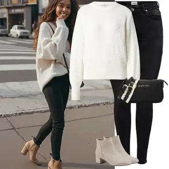 Outfit sa Smeđa/Bež Vintage Gležnjača/Ravna Gležnjača/Podstavljena Gležnjača/ljetna gležnjača/Kožna gležnjača Tamaris "Zimski look"