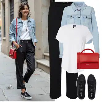 Kombinacije za zabavu S oblinama sa Bijela/Siva/Krem Tunika/Majica I Top Veći Broj/Bluza Veći Broj VERO MODA "Savršen za proljeće"