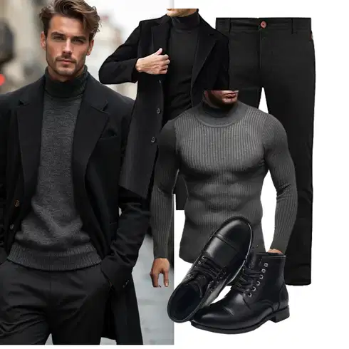 Schwarz Schnürschuh/Vintage Stiefelette/Leder Stiefelette/Lederschuh/Gefütterte Stiefelette/Flache Stiefelette/Springerstiefel/Klassischer Stiefel/Schnürstiefelette SL-Saint kombinieren
