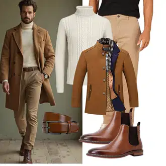 7/8-lang Outfit mit Khaki/Braun/Beige Amazon Essentials "Business Outfit"