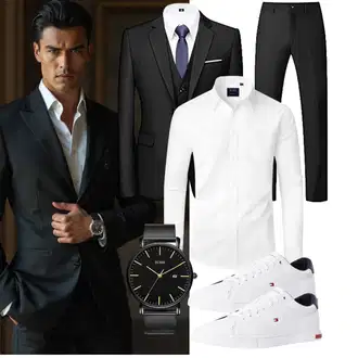 Business Outfits mit Schwarz/Dunkelgrau KUDORO "Business Outfit"
